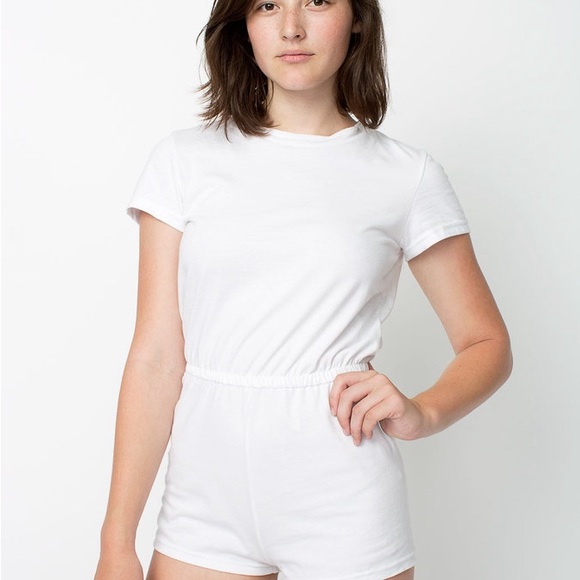 American Apparel Jersey T-Shirt Romper - Picture 2 of 7